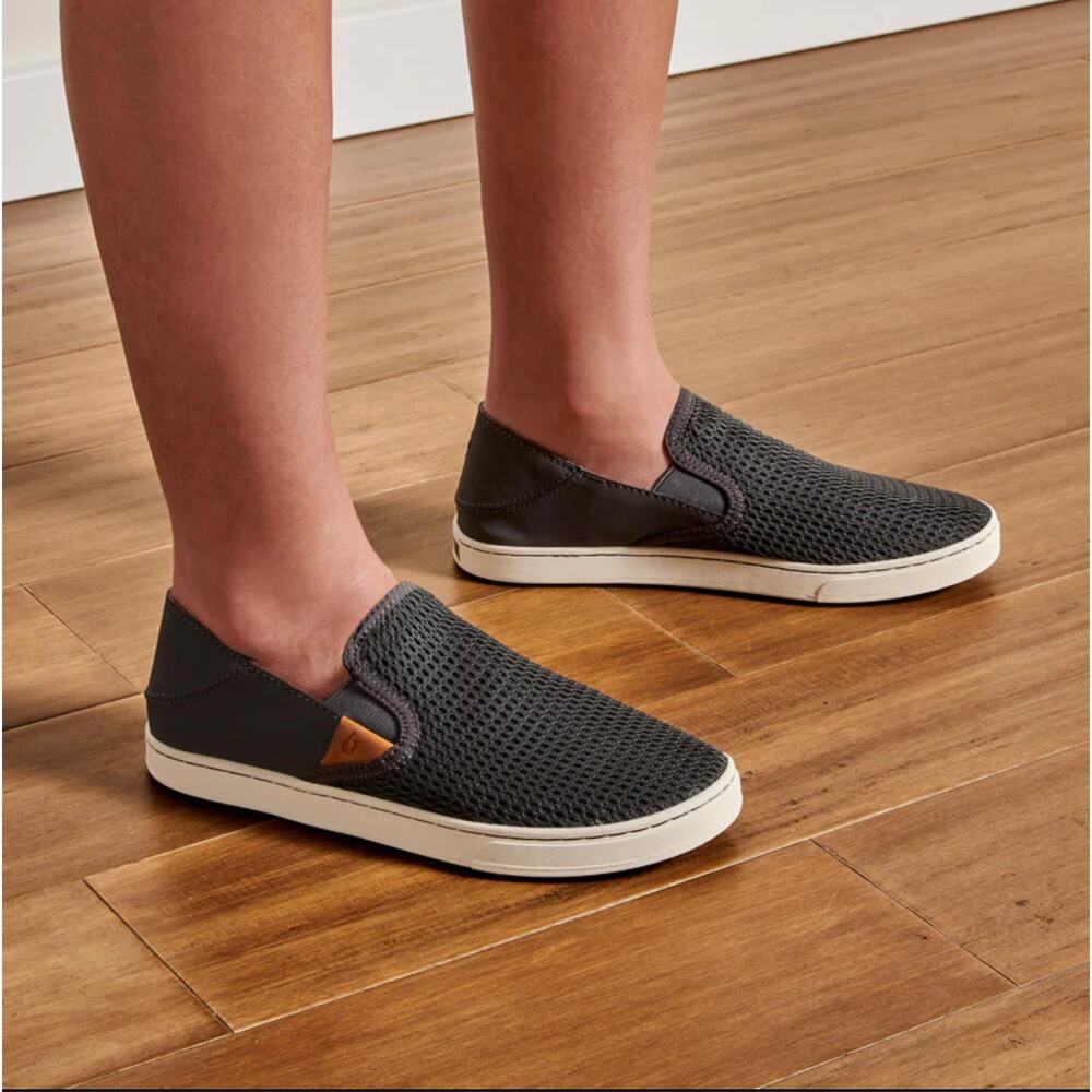OluKai Women's Pavement Gray Pehuea Slip On Sneakers - Picture 2 of 11
